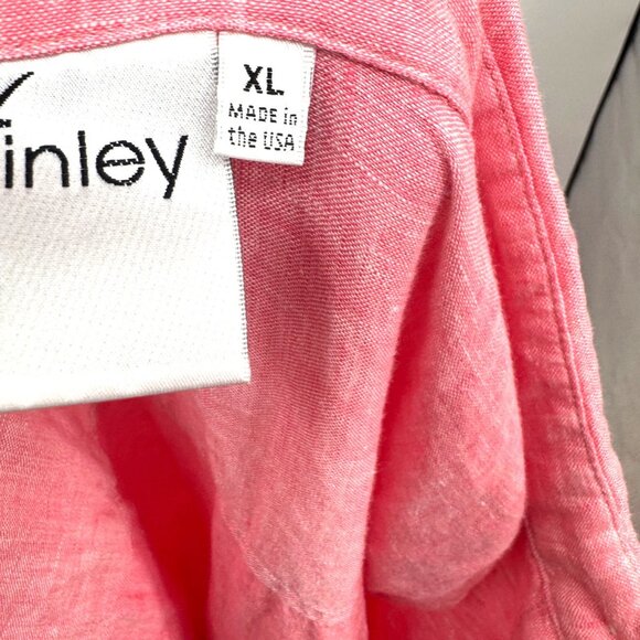 Finley Jasmine Sleeveless Tiered Linen Dress Pink woman’s size XL dress spring s - Picture 10 of 15